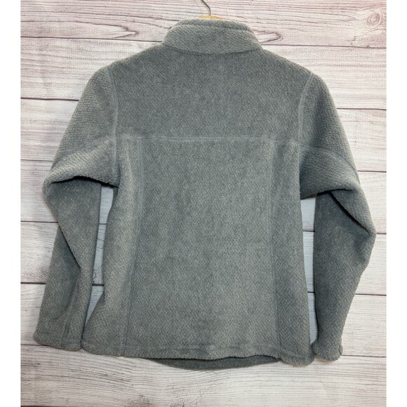 Girl's Patagonia Gray Polartec Fleece Pullover Pockets Snap Long-Sleeve - 12 - Picture 3 of 15